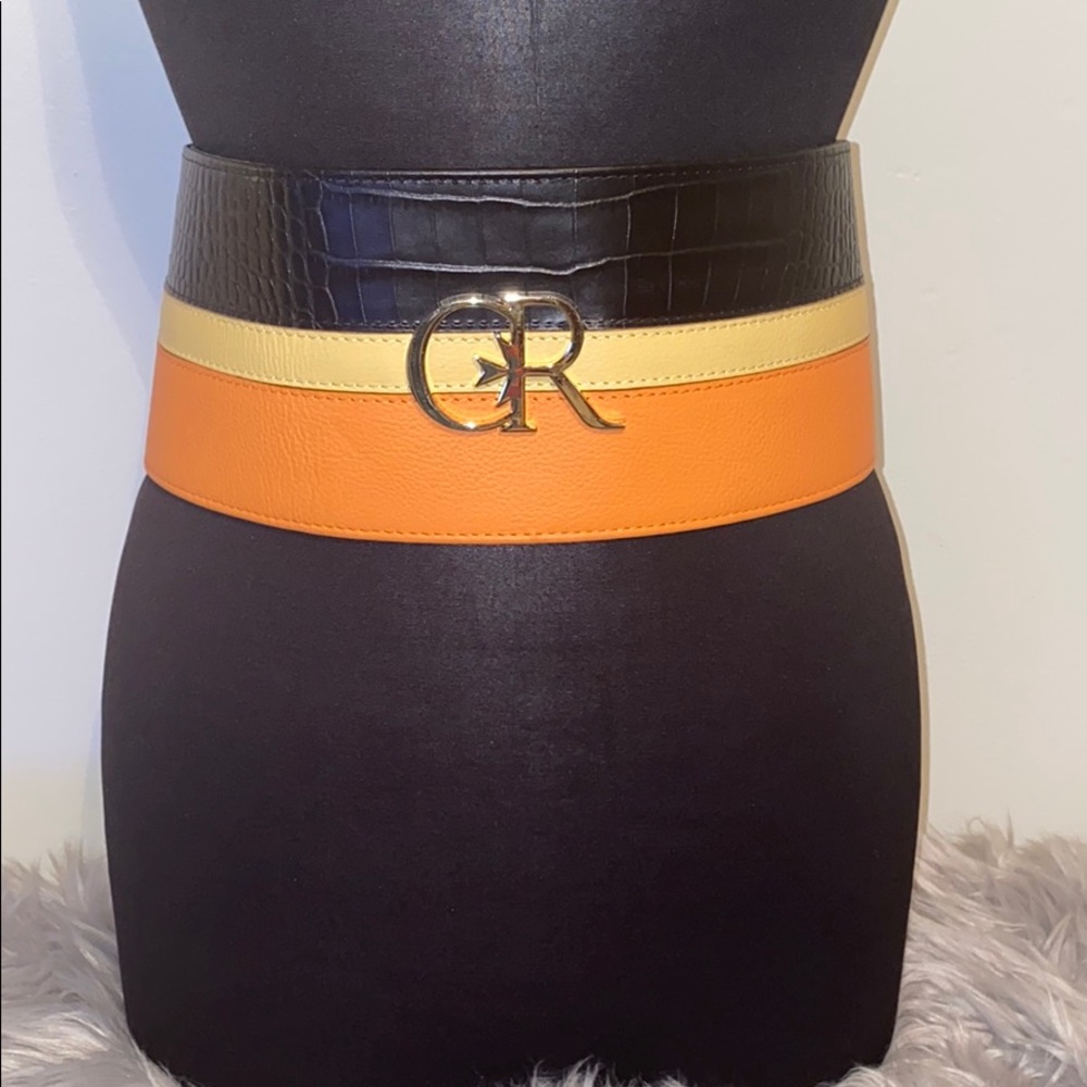 Charles & Ron - color block waist belt NWOT
